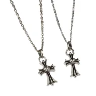 Подвеска Chrome Hearts Decorated Cross And Symbols - Heart "Silver"