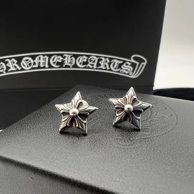Серьги Chrome Hearts Branded - Stars "Silver" фото № 3