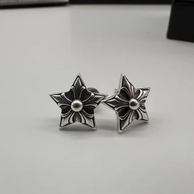 Серьги Chrome Hearts Branded - Stars "Silver" фото № 4