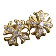 Серьги Chrome Hearts Decorated Cross "Gold"