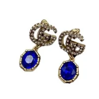 Серьги Gucci With Gem "Blue"