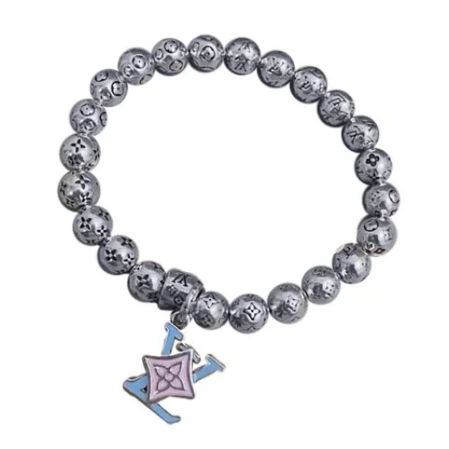 Браслет Louis Vuitton Balls Chain Decorated By Logo And Small Logo "Silver"