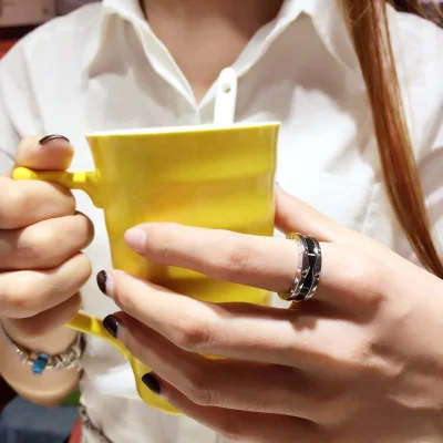 Кольцо Bulgari Cut Out Details "Black" фото № 9