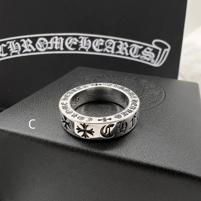 Кольцо Chrome Hearts With Monogram And Emblems "Silver" фото № 2