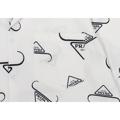 Рубашка Prada Short Sleeve Decoration "White" фото № 5