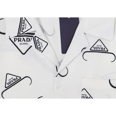Рубашка Prada Short Sleeve Decoration "White" фото № 7