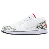 Air Jordan 1 Low "White/Black Print/Red"