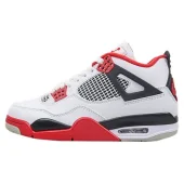 Air Jordan 4 "White/Dark Grey/Fire Red"