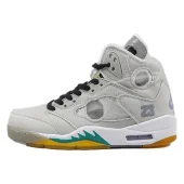 OFF-White x Air Jordan 5 "Grey/Green"