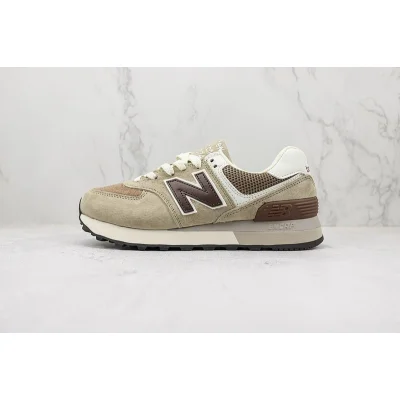 New Balance 574 "Beige/Brown/White" фото № 2