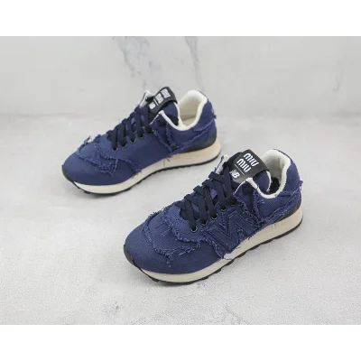 Miu Miu x New Balance 574 "Ribbed Blue" фото № 5