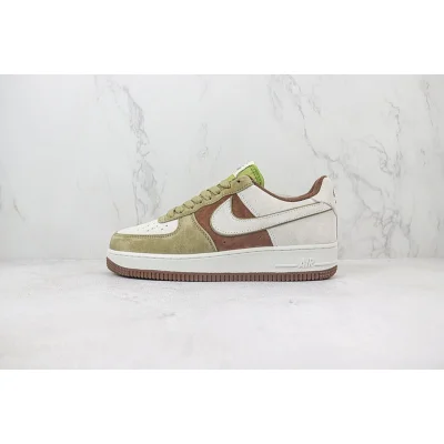 Nike Air Force 1 Low "Green/White/Brown" фото № 2