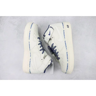 Uninterrupted x Nike Air Force 1 Mid More Th "White/Beige/Dark Blue" фото № 5
