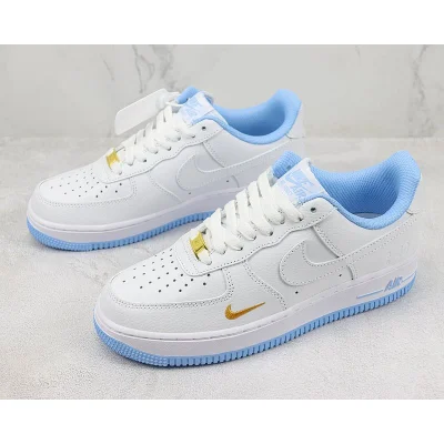 Nike Air Force 1 Low "Light Blue/White/Gold" фото № 5