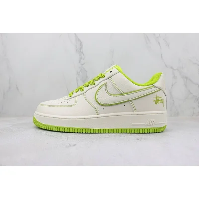 Stussy x Nike Air Force 1 Low "Off White/Apple Green" фото № 2