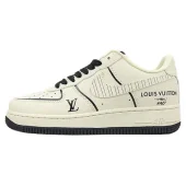 Louis Vuitton x Nike Air Force 1 Low "Ivory/Black Hatching"