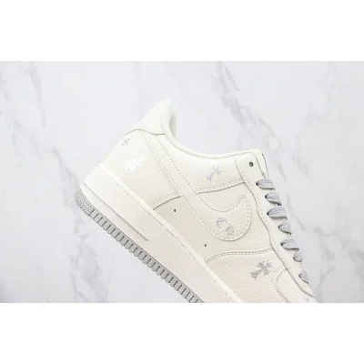 Chrome Hearts x Nike Air Force 1 Low "Off White/Silver" фото № 3