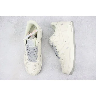 Chrome Hearts x Nike Air Force 1 Low "Off White/Silver" фото № 6