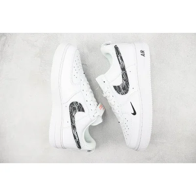 Nike Air Force 1 Low "White/Black Multiple Swoosh" фото № 6
