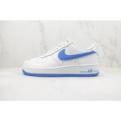 Nike Air Force 1 Low "White/Blue/Metallic Gold" фото № 2