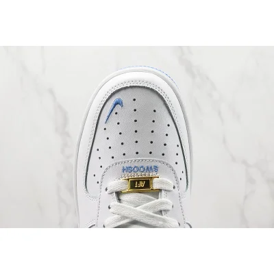 Nike Air Force 1 Low "White/Blue/Metallic Gold" фото № 4