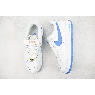 Nike Air Force 1 Low "White/Blue/Metallic Gold" фото № 7