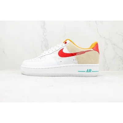 Nike Air Force 1 Low "Just Do It/White/Red/Teal" фото № 2