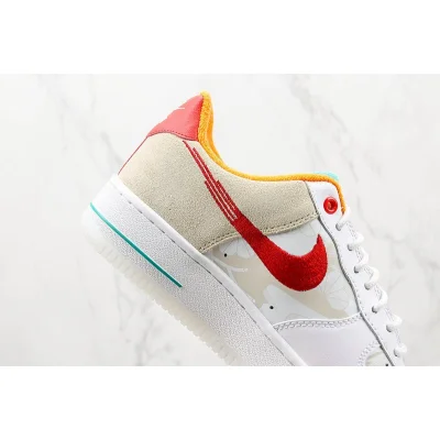Nike Air Force 1 Low "Just Do It/White/Red/Teal" фото № 3