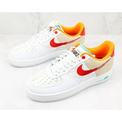 Nike Air Force 1 Low "Just Do It/White/Red/Teal" фото № 5