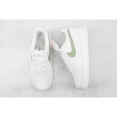 Nike Air Force 1 Low "White/Gold Glitter Swoosh" фото № 6