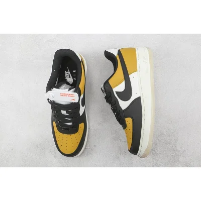 Nike Air Force 1 Low "White/Black/Gold" фото № 6