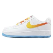 Nike Air Force 1 Low "White/Orange-Yellow Gradient/Sky Blue"