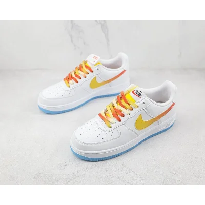 Nike Air Force 1 Low "White/Orange-Yellow Gradient/Sky Blue" фото № 4