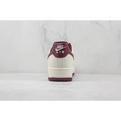 Nike Air Force 1 07 "White/Wine Red" фото № 9