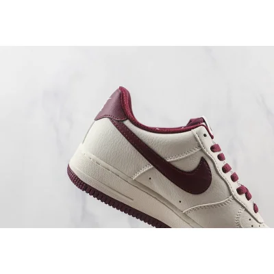 Nike Air Force 1 07 "White/Wine Red" фото № 4