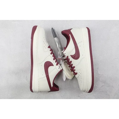 Nike Air Force 1 07 "White/Wine Red" фото № 6