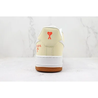 Nike Air Force 1 Low "White/Beige/Red" фото № 9