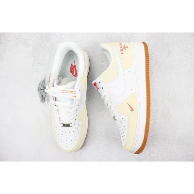 Nike Air Force 1 Low "White/Beige/Red" фото № 7