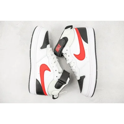 Nike Court Borough Mid 2 "White/Black/Red" фото № 7