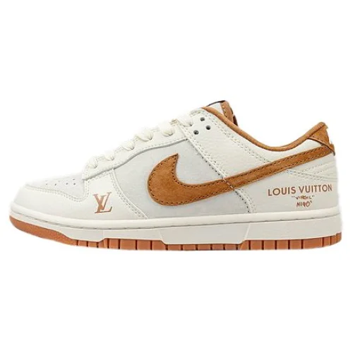 Louis Vuitton x Nike Dunk Low "Cinnamon Beige/White/Grey"