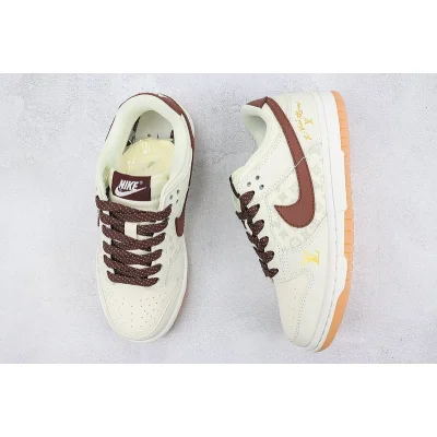 Louis Vuitton x Nike Dunk Low "Gold/Brown" фото № 7
