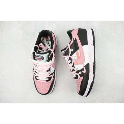 Nike Dunk Low Multi Swoosh "White/Black/Pink/Peach" фото № 6 Nike Dunk Low Multi Swoosh "White/Black/Pink/Peach" фото № 6