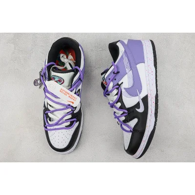 Nike SB Dunk Low "White/Black/Purple" фото № 7
