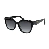 Солнцезащитные очки Prada Rounded Square Form And Logo On Temples "Black"