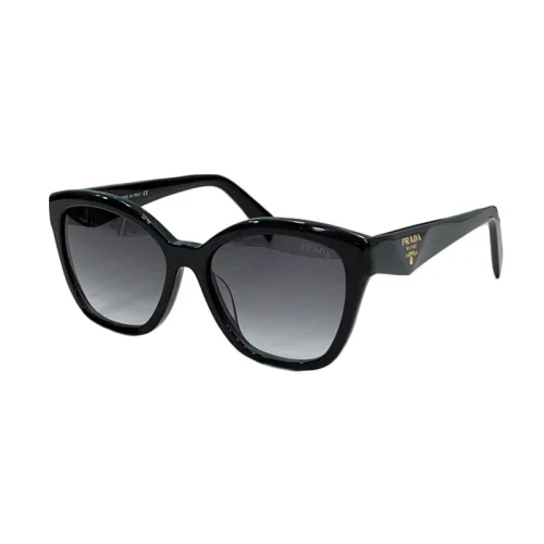 Солнцезащитные очки Prada Rounded Square Form And Logo On Temples "Black"