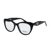Оправа для очков Prada Cat Eye Form With Gold Logo In Triangle "Black"