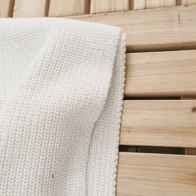 Шарф Stone Island Knitted Logo Patched "White" фото № 3