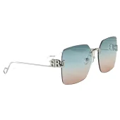 Солнцезащитные очки Balenciaga Rectangle Shape Form And Logo Symbols On Temples "Blue/Brown"