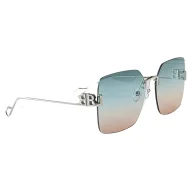 Солнцезащитные очки Balenciaga Rectangle Shape Form And Logo Symbols On Temples "Blue/Brown"