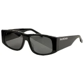 Солнцезащитные очки Balenciaga Wide Frame With Colorful Logo Inscription "Black/Silver"